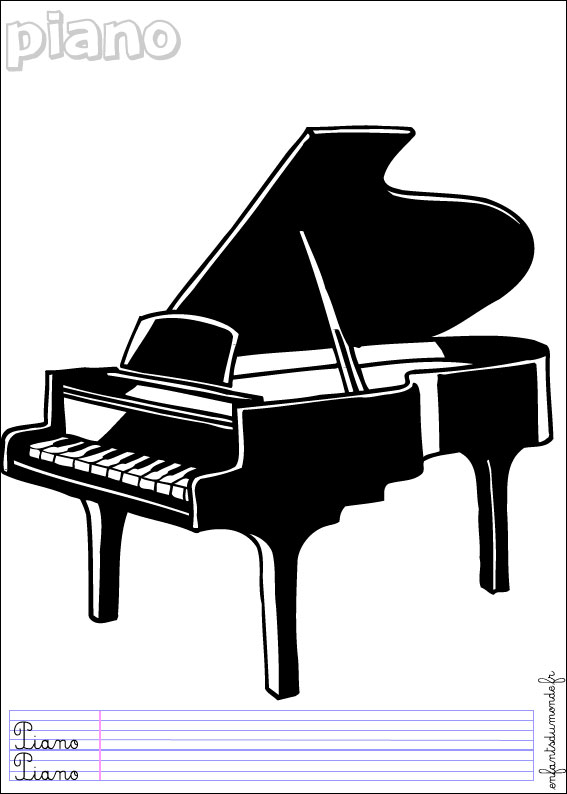 coloriage piano 1